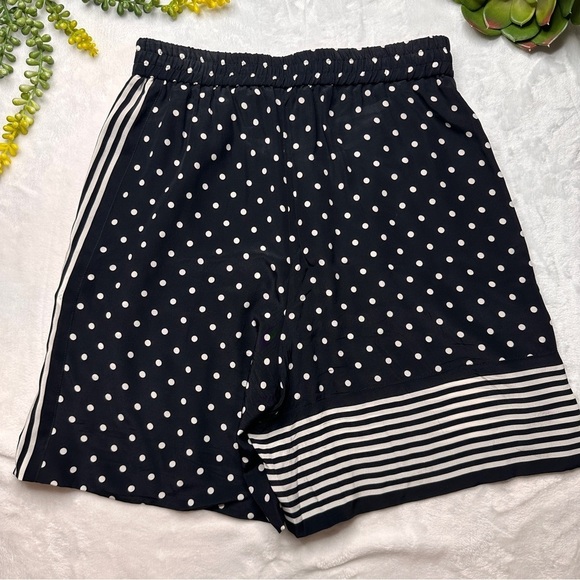 Stella McCartney Zandra Printed Silk Crepe De Chine Shorts In Black EU 38/ US 8 - Picture 2 of 15